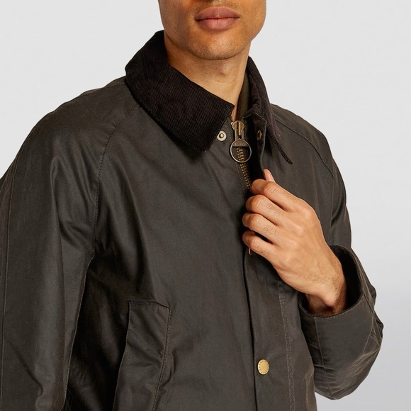 Barbour olive green Ashby Wax Jacket - size XS - Picture 8 of 13